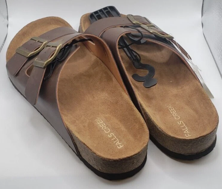 Falls Creek Sandals James Brown Meijer color Brown Men s Size 9