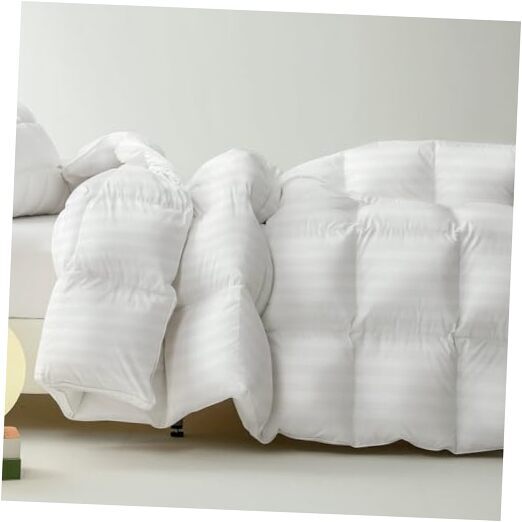 Down Feather Comforter King Size - All King-106”x90” White/Heavy Weight Winter