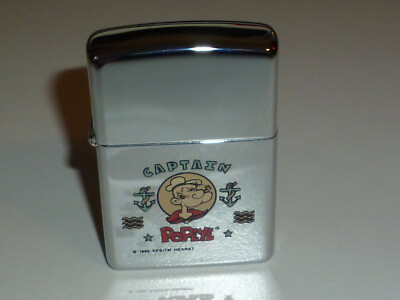 VINTAGE ZIPPO LIGHTER CAPTAIN ''POPEYE'' MOTIVE - NEVER STRUCK - 1994 - NICE
