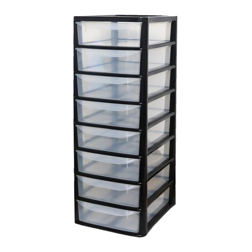 8 Drawer Plastic Storage Organizer tower unit | A4 Storage Drawers for Desktop - Picture 10 of 19