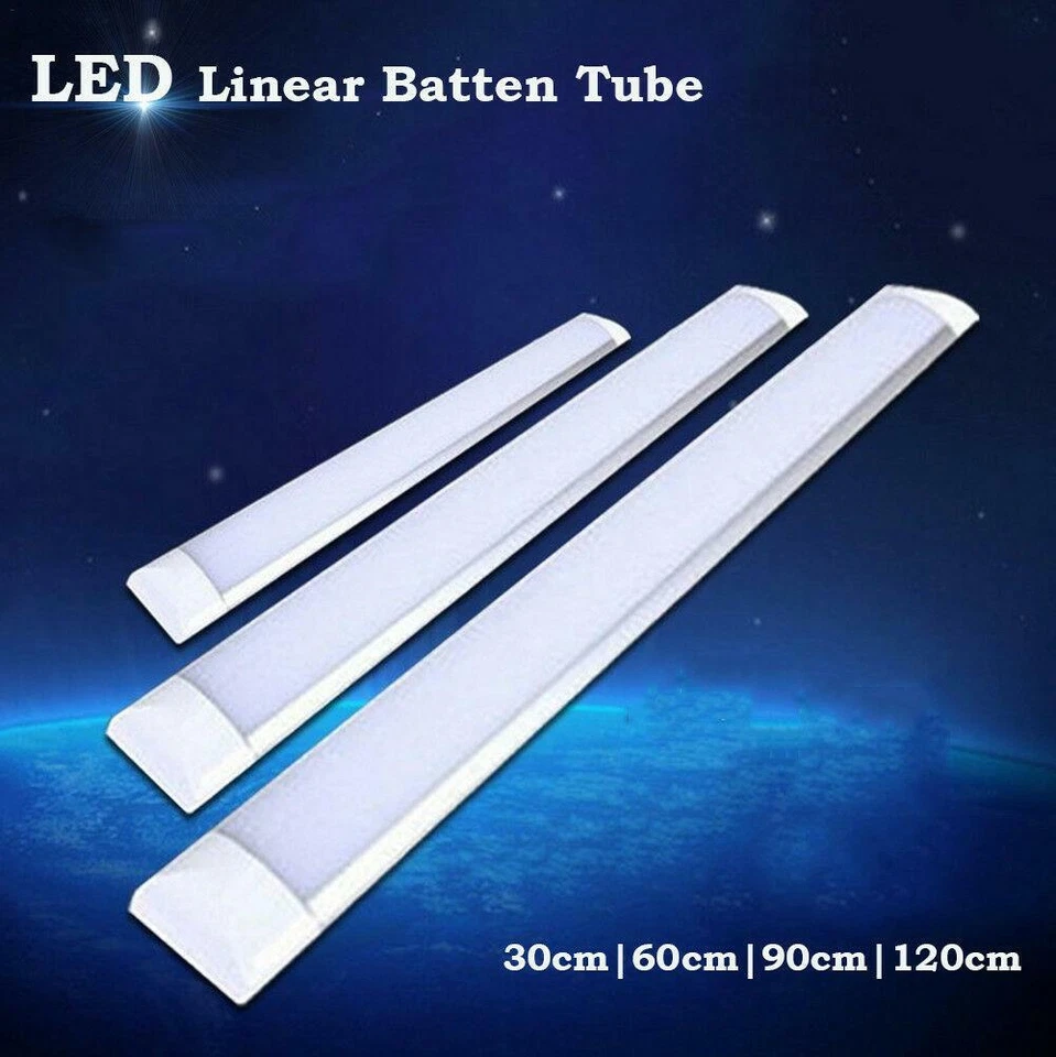 KARTOLS Led Batten Light 1/2/3/4/5ft Wide Slim Tube Light Ceiling Wall Strip Daylight
