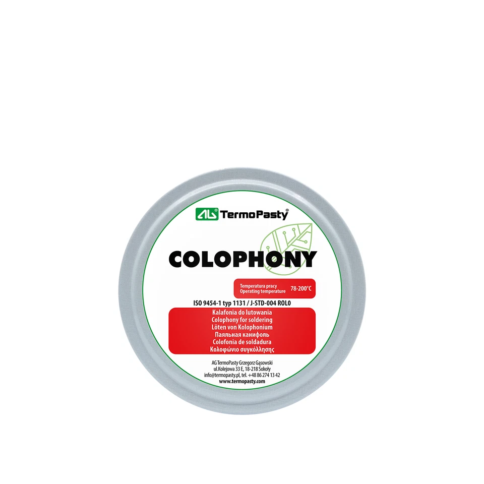 AG TERMOPASTY KALAFONIA Kolophonium aktiv 100ml Flussmittel No Clean RMA Löten Metallbox