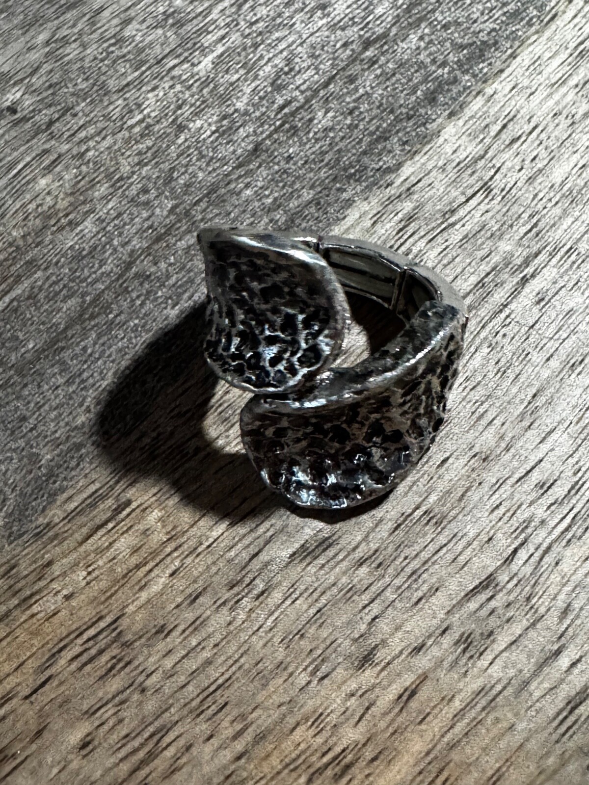 Silver Colored Oversized Statement Ring- Unique J… - image 2