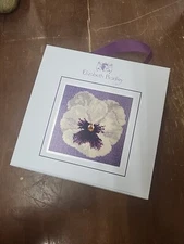Elizabeth Bradley Mini Pansy 6"x 6" English Tapestry Kit 10 Mesh Canvas