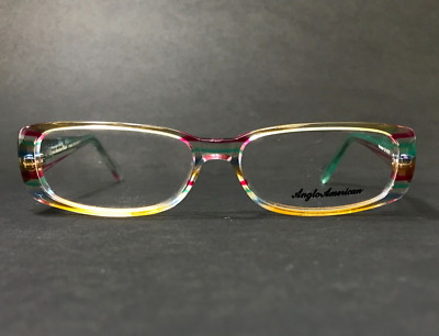 Anglo American Optical Eyeglasses Frames Winchester LE5 Clear Rainbow 55-15-130