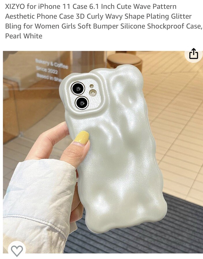 Coconut Lane Bubble 3d Pearl Phone Case White