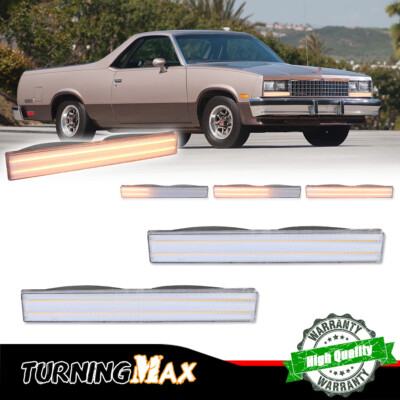 Clear Bumper Switchback LED DRL Signal Lamp For 82-87 El Camino Malibu Caballero