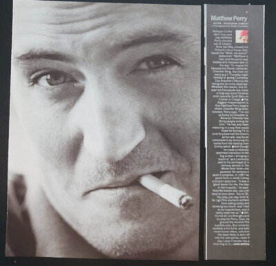 matthew perry smoking cigarettes Clippings cuttings - MATTHEW PERRY - FRIENDS - 7 pages, 1 cover