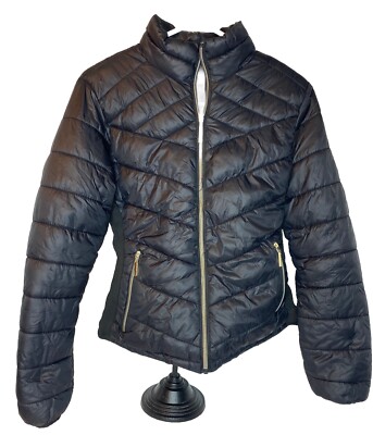 Silver Spoon Womens Puffer Jacket Light Lightweight Quited Full Zip Coat Med
