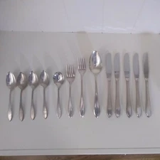 Wm. Rogers Mfg Co. AA IS Lufberry Silverplate Lot of 13 Mixed Spoon Forks Knives