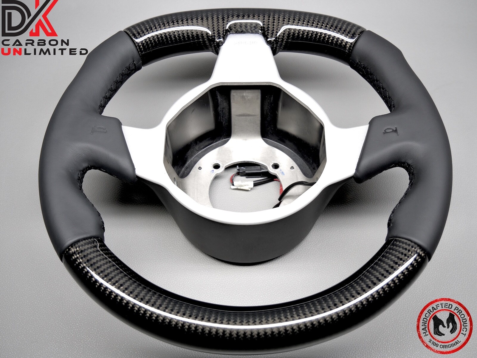 Lotus Series 3 Exige Elise Black Stitch No Ring Napa Carbon Steering Wheel v2