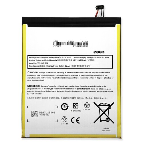 New Battery For Amazon Fire HD 8" 7th 8th Gen SX0340T SX034QT L5S83A 58-000219 - Picture 2 of 3