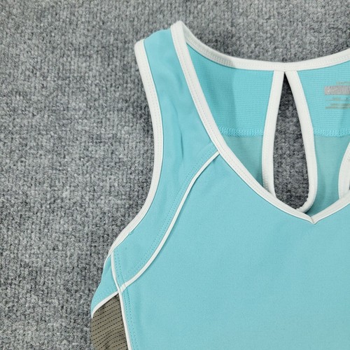 Camiseta sin mangas Nike para mujer pequeña azul ropa deportiva sin mangas sujetador forro elástico - Imagen 5 de 13