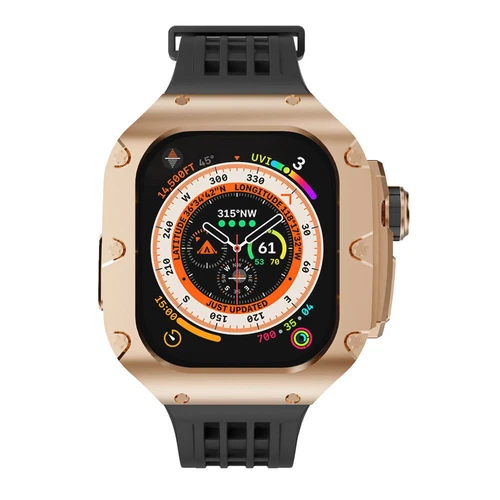 Titanium Alloy Case+Silicone Strap MOD KIT For Apple Watch Ultra /Ultra 2 3 49mm - Picture 19 of 44