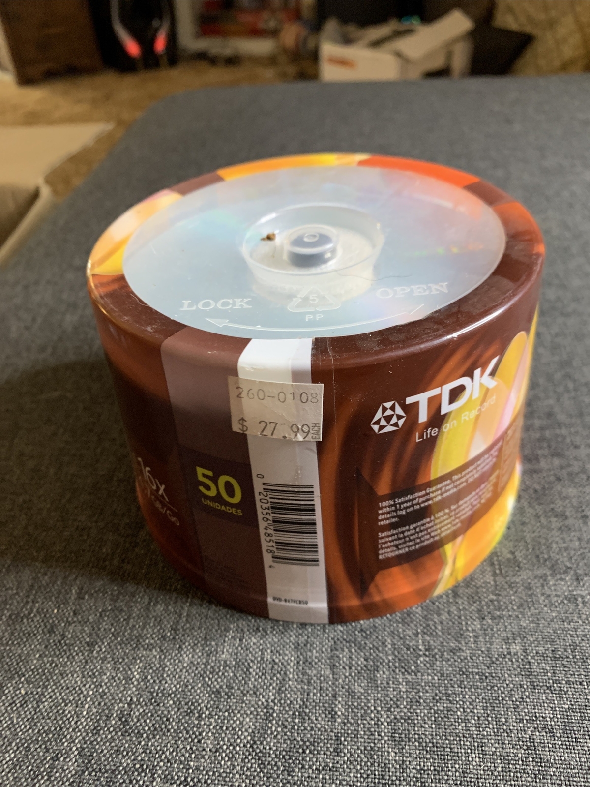 TDK DVD-R 50 Pack 1-16x 4.7GB Blank Recordable Discs Spindle Orange ...