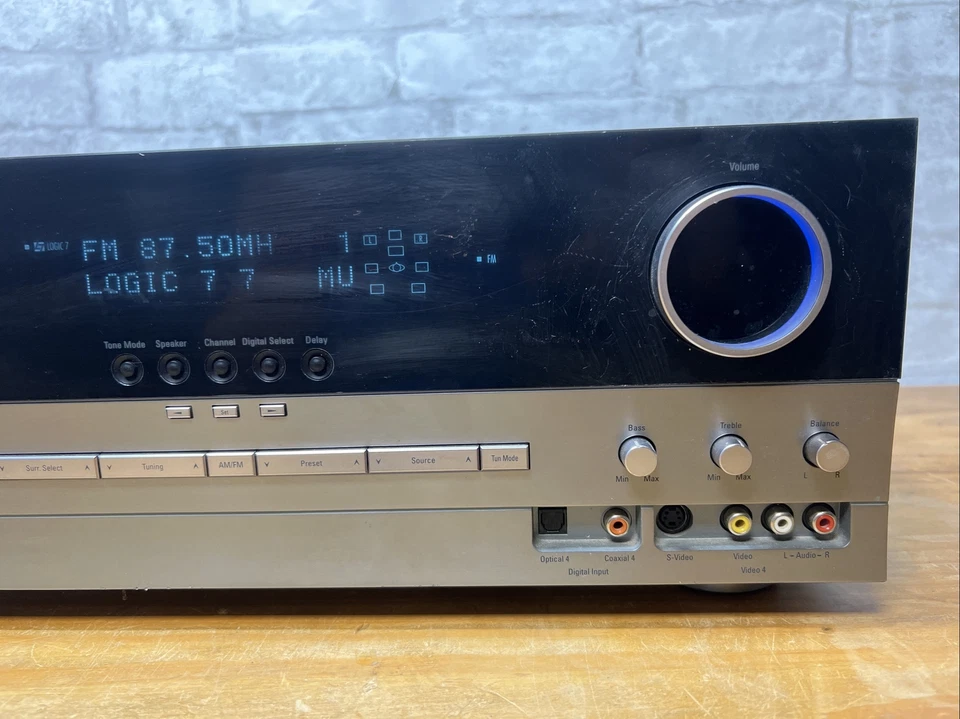 HARMAN/KARDON AVR-335 7.1ch 70-wpc A/V  Stereo Amplifier Receiver 2006 No Remote - Image 4 of 4