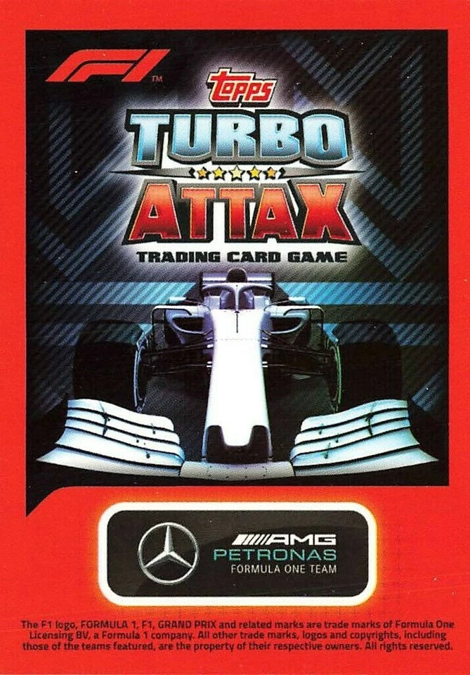 2020 Topps F1 Turbo Attax Valtteri Bottas #14 Rookie   - Image 2 of 4