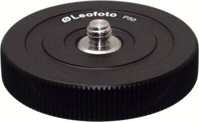 【Leofoto USA】Leofoto P50 50mm Spacer Disc w 1/4'' Male Screw & 1/4'' Female Socket