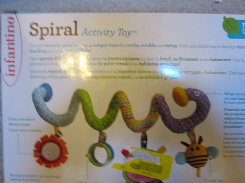 New Baby Infantino Spiral Activity Toy Blue Green Topsy Turvy Pink Pig Bumblebee - Picture 3 of 5