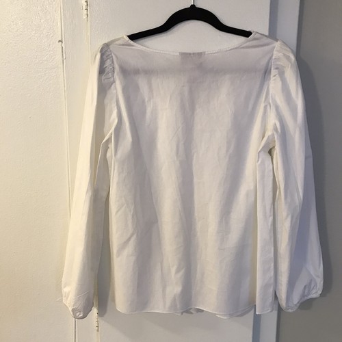 Women’s White Blouse Size Medium (M) By Lovely By Mitchell Gross - Picture 2 of 5
