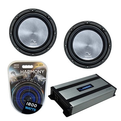 Harmony (2) HA-A122 Car Stereo Alloy Series 12'' Sub 1000W Subwoofer & HA-A800.1