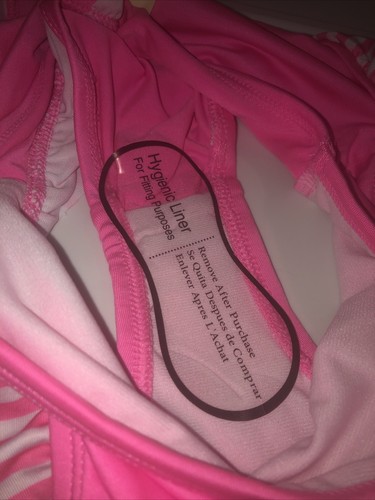 New with Tag Bobbie Brooks 2 PC S (6/6X) Pink Stripe Swimsuit Bikini BB12 - Picture 10 of 12