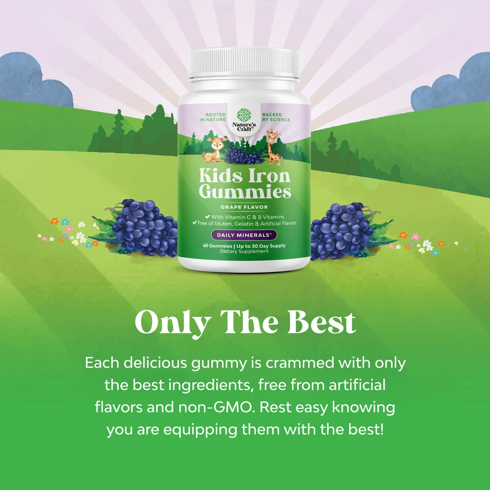 Tasty Kids Multivitamínico con Hierro Gomoso - Suave para Niños y Niños Pequeños 60ct Foto 4 de 4