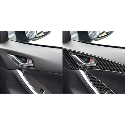 12Pcs Carbon Fiber Interior Door Control Kit Cover Trim For Mazda CX-5 2013-2015 - Picture 6 of 17
