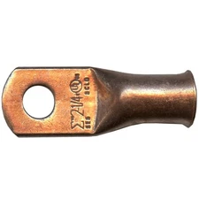 (10) Copper Lug 2 AWG Gauge 1/4" Ring Wire Terminal Battery Cable Connector USA