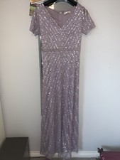 MAYA DLUXE All Over Sequin Prom Dress Pink - Size 8 Brand New With Tags