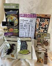  7 NEW unopened Halloween/Autumn Scrapbooking Embellishments, stickers