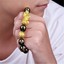 thumbnail 7 - Feng Shui Black Obsidian Alloy Wealth Bracelet w/Golden Pixiu Lucky Jewelry Gift