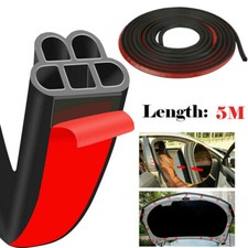L Shape Car Protector Strip Trim Guard Auto Door Boot Edge Seal Rubber Black 5M