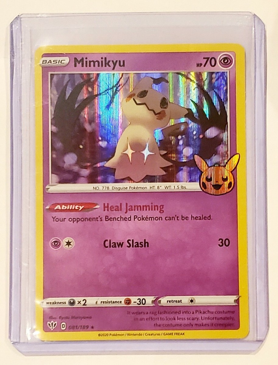 Mimikyu 081/189 Darkness Ablaze 2020 Cosmos Holo Pokemon Promo