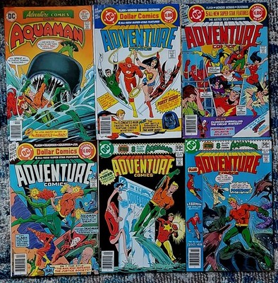 Adventure Comics #449 459 461 466 475 476 Bronze Age DC Lot Aquaman Deadman 9.0