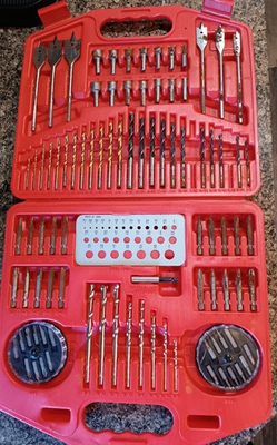 #ad Vintage Summit Forge 98 Peice Drill Bit amp; Driver Set Tools Workshops Garage $21.69