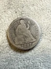 1887 Philadelphia Mint Silver Seated Liberty Dime AG Almost Good Nice Coin 7740