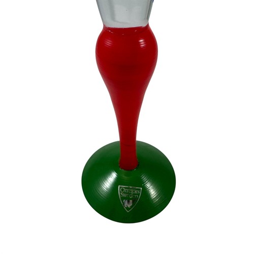 Orrefors 2 Clown Schnapps Flutes Crystal Vintage 1990s Made in Sweden 7.5 Inch - Picture 4 of 10