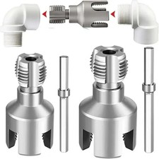 2Pcs 1/2'' 3/4'' Water Pipe Integrated Internal External Pipe Threading Tool