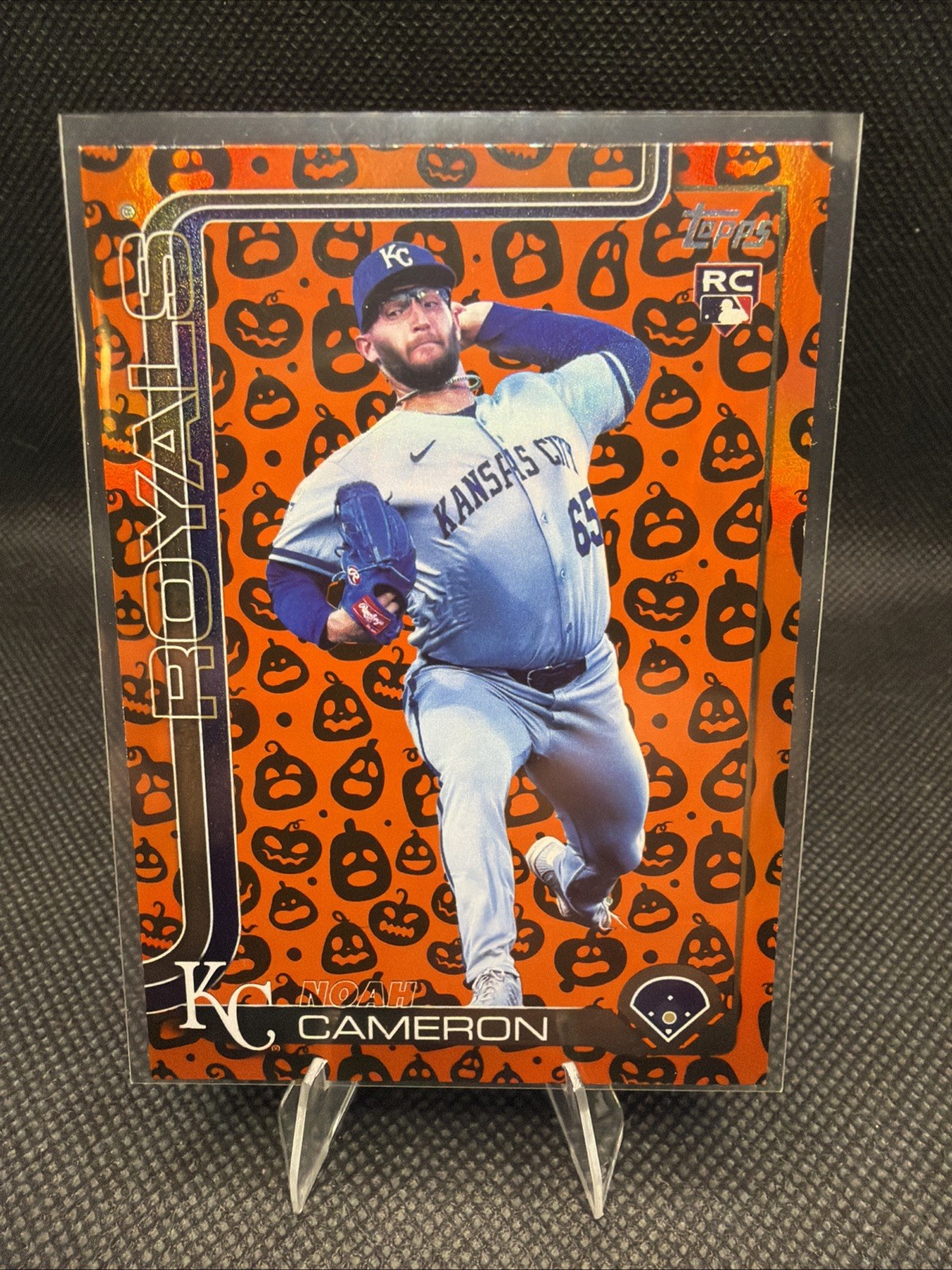 2025 Topps Update - Noah Cameron RC Jack O’Lantern Foil #US65 Kansas City Royals