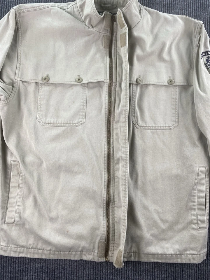 Chaqueta Kangol De Colección Para Hombres XXL Beige Lona Original Streetwear Hip Hop Diseñador Foto 3 de 4