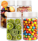 4 Pack 500ml Glass Jars with Airtight Lids Mason Jars Overnight Oats Storage