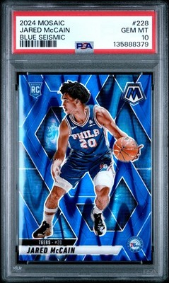 2024-25 Panini Mosaic - Rookies Jared McCain #228 Seismic Blue 