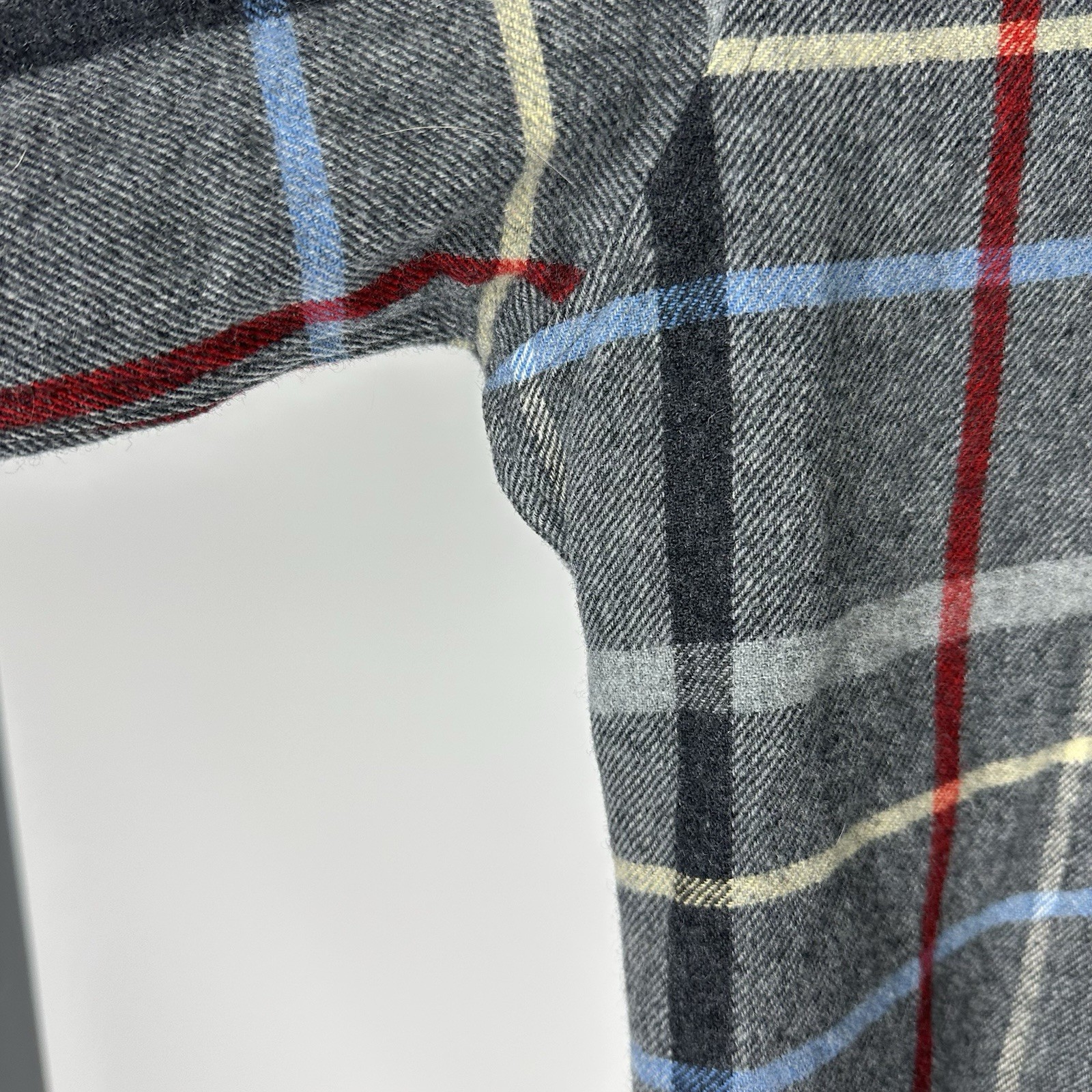 Pendleton Mens Large Gray Plaid Wool Button Down … - image 6