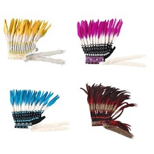 Artificial Feather Headdress Head Accessory Headband for Festival Cosplay Party