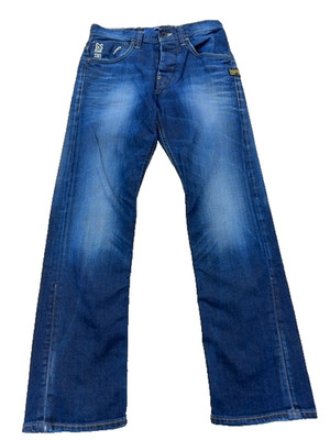 G-Star Raw Men's Blue Denim Jeans Waist 28 Washed Raw Denim