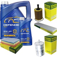 Mann Inspektionspaket 6L Mannol Defender 10W-40 FüR Ford Galaxy 2.8 V6
