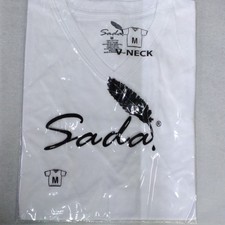 Sada Mens White M Cotton Knit V-Neck T-Shirt ...