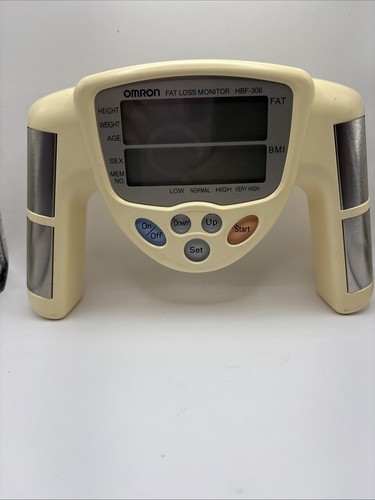 Omron Handheld Body Fat Loss BMI Monitor Model HBF-306C Black Tested ...
