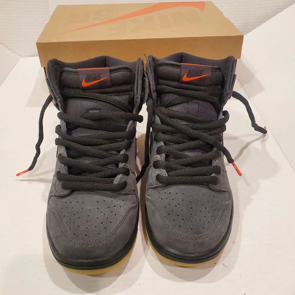 Nike Dunk Pro ISO SB Etiqueta Naranja Alta Gris Humo Oscuro 2021 - Talla 8 Cordones Extra Foto 2 de 4